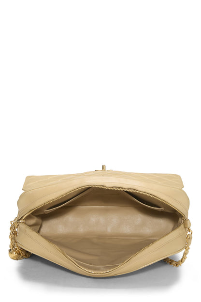 Chanel,  Beige Quilted Lambskin Pocket Camera Bag Large, Beige