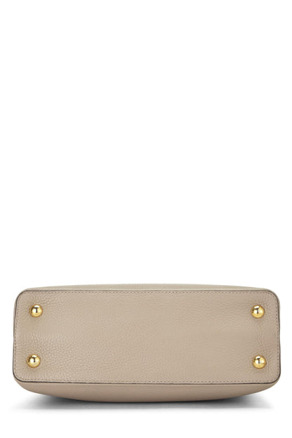 Louis Vuitton,  Grey Taurillon Capucines GM, Grey