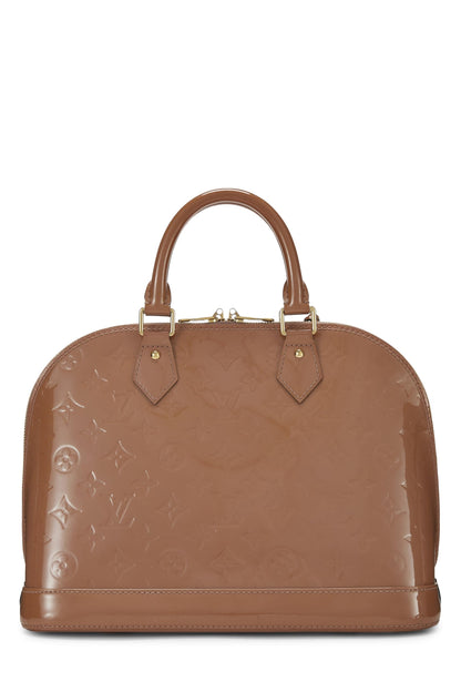 Louis Vuitton,  Rose Velours Monogram Vernis Alma PM NM, Pink