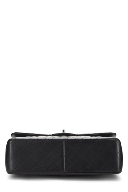 Chanel,  Black Quilted Lambskin New Classic Double Flap Jumbo, Black