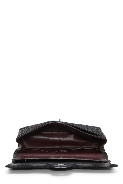 Chanel,  Black Quilted Caviar New Classic Double Flap Maxi, Black