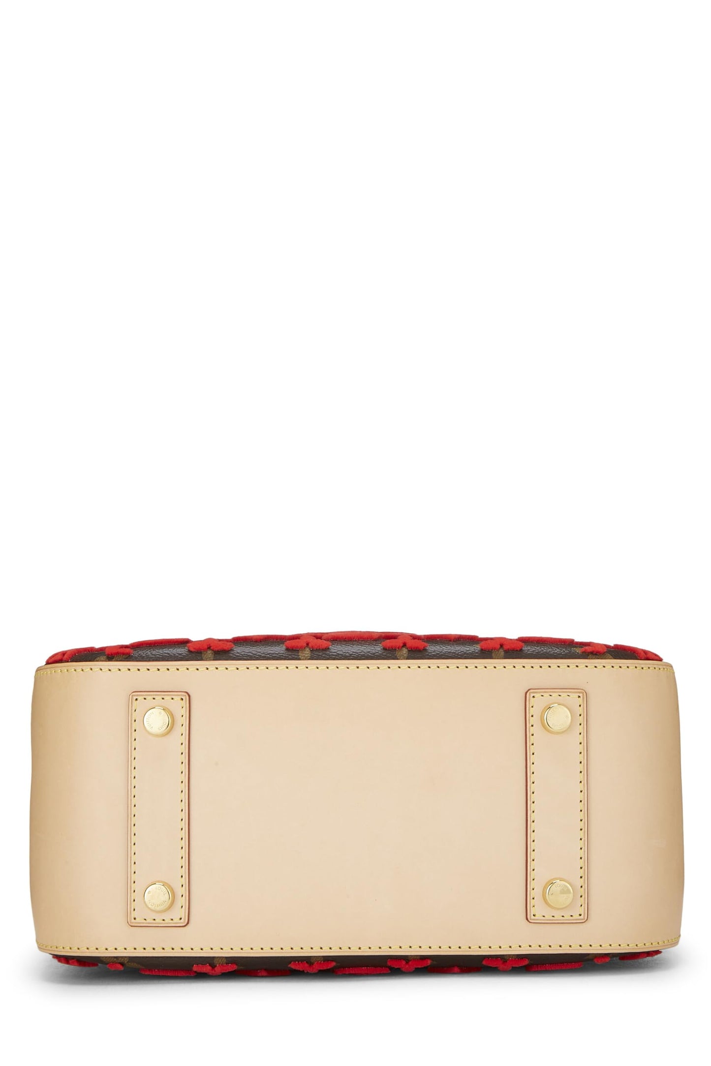 Louis Vuitton,  Red Monogram Tuffetage Deauville Cube, Red
