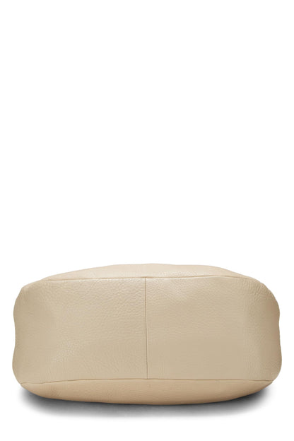 Prada,  Beige Vitello Daino Hobo Medium, Beige