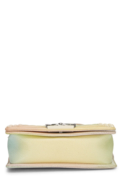 Chanel,  Rainbow Quilted Caviar Boy Bag Small, Multi