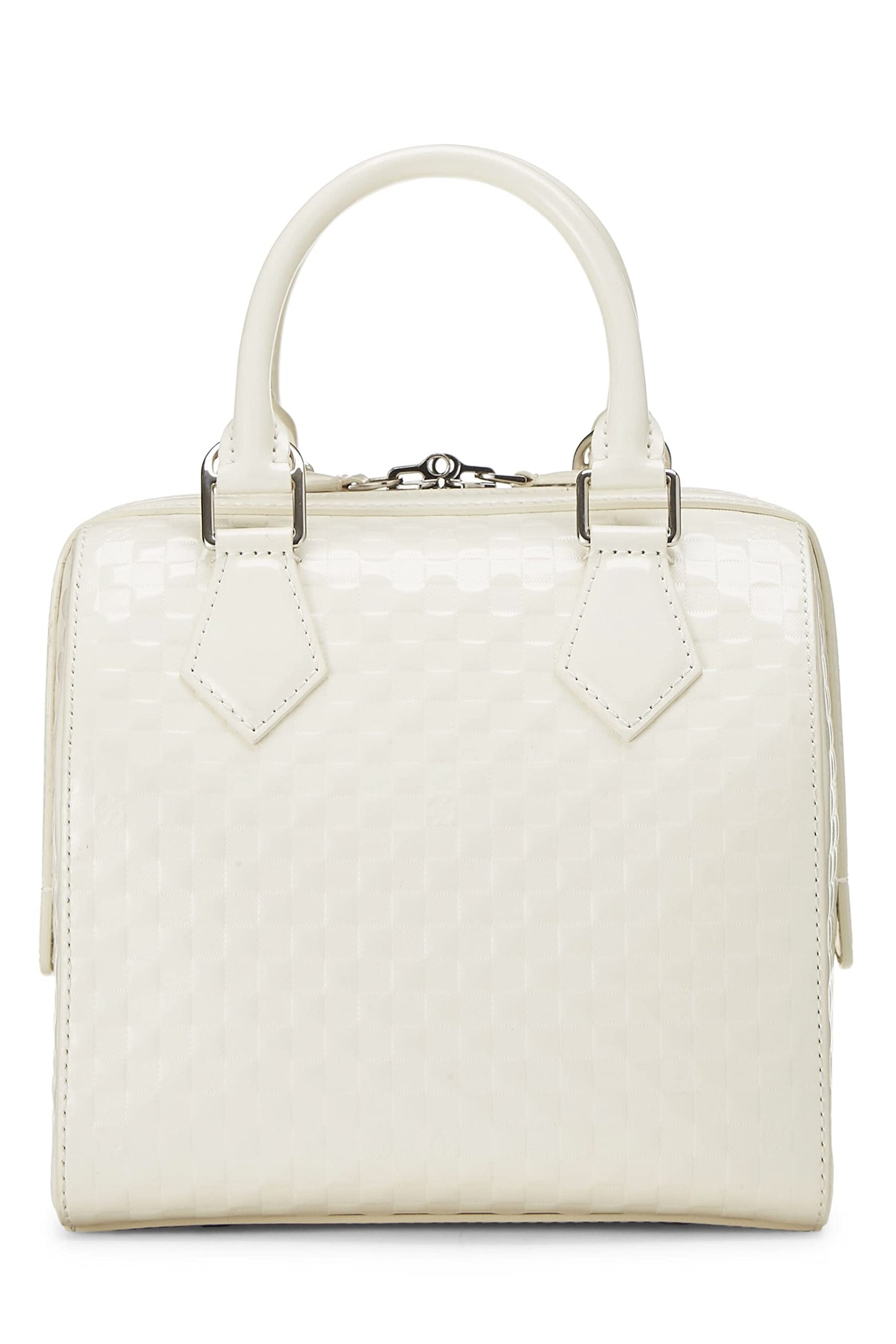 Louis Vuitton,  White Damier Facette Speedy Cube PM, White