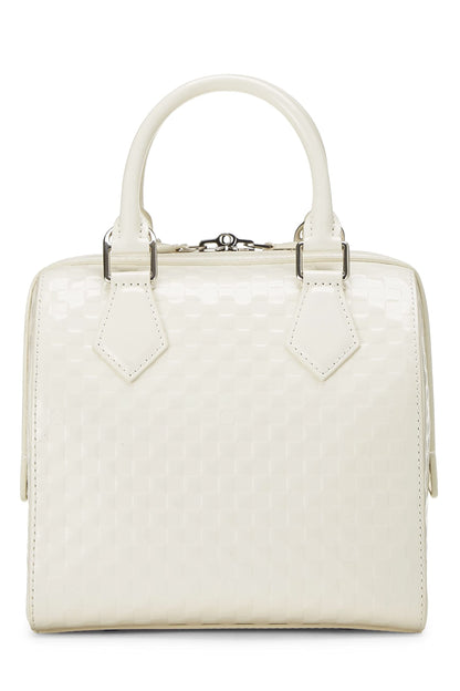 Louis Vuitton,  White Damier Facette Speedy Cube PM, White