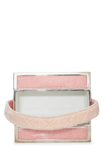 Chanel,  Pink Quilted Velvet Box Vanity Medium, Pink