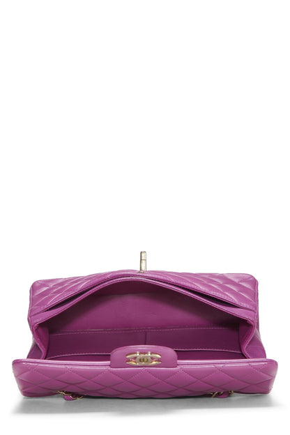 Chanel,  Purple Quilted Lambskin Classic Double Flap Small, Purple