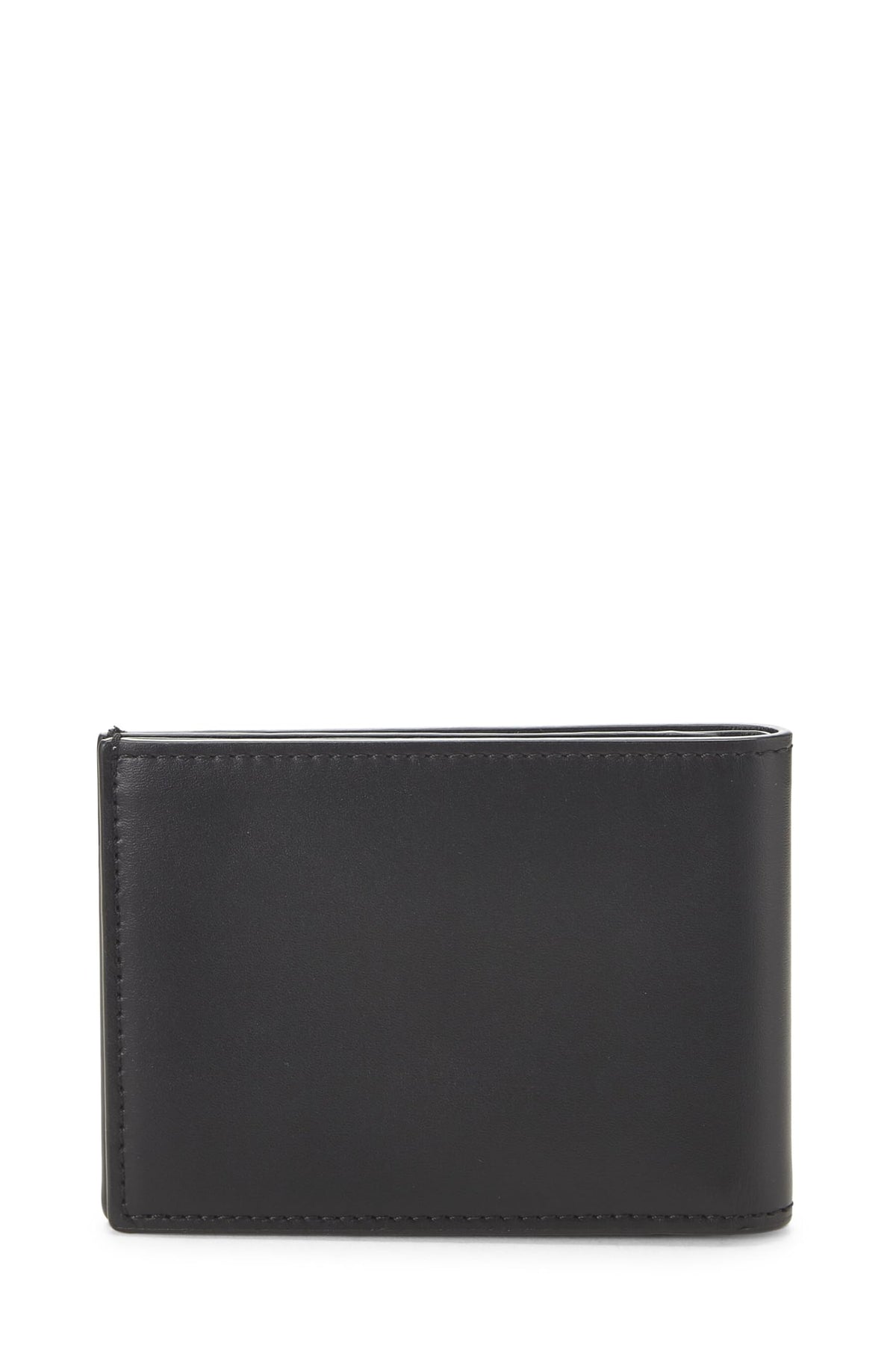 Fendi,  Black Leather Bifold Wallet, Black