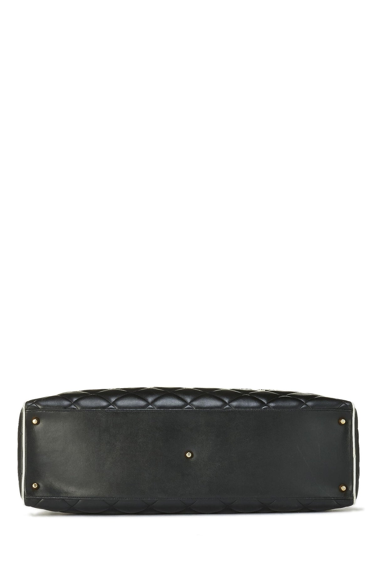Chanel,  Black Quilted Calfskin Bowler Large, Black