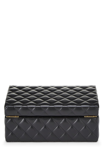Chanel,  Black Quilted Lambskin Jewelry Chest Small, Black