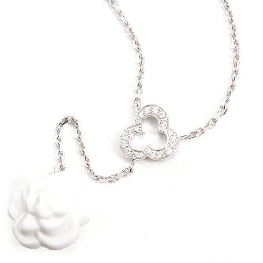 Chanel 18K White Gold Camelia Diamond Necklace