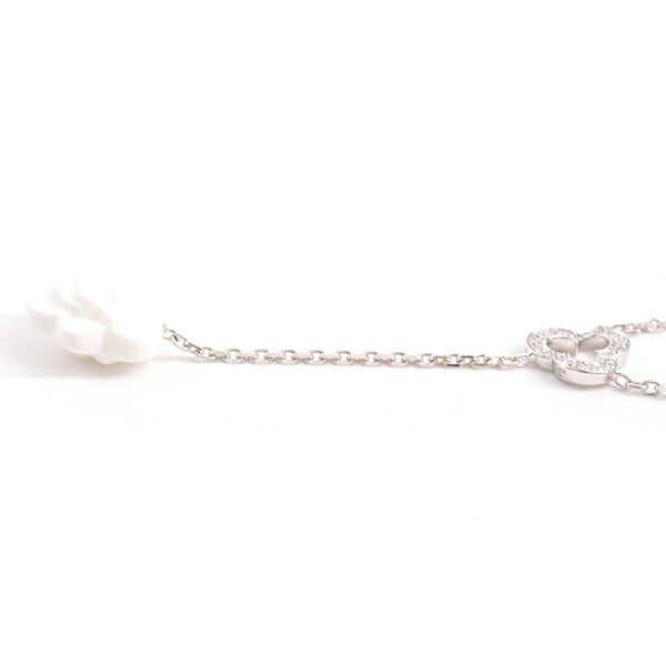 Chanel 18K White Gold Camelia Diamond Necklace