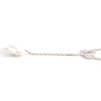 Chanel 18K White Gold Camelia Diamond Necklace