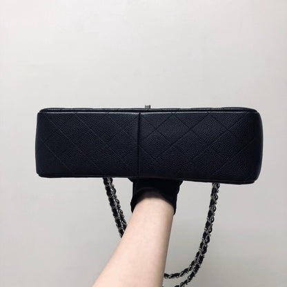 Classic Double Flap Jumbo Bag in Black Caviar with SHW