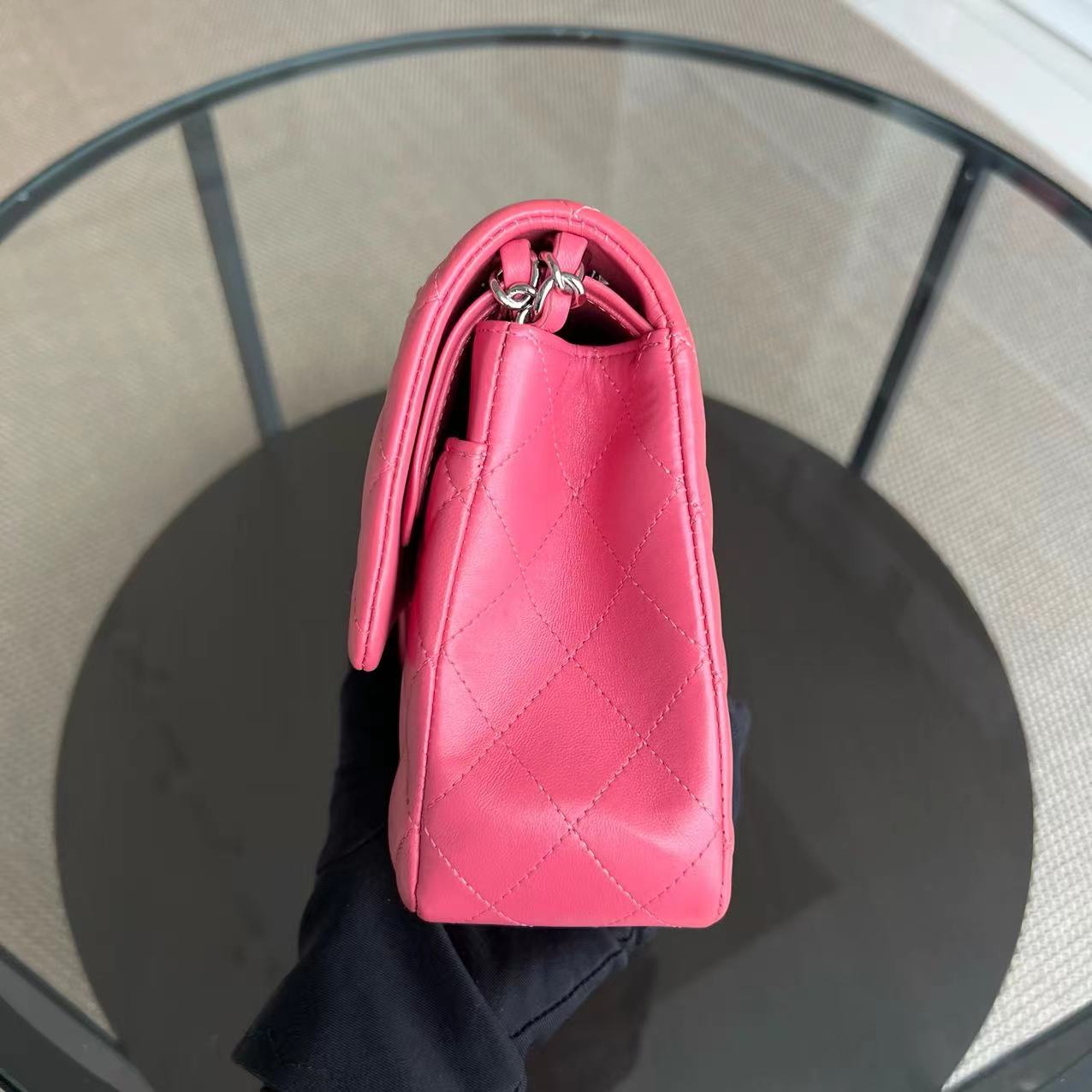 *Un, Full Set, Receipt* Classic Flap Medium Quilted Lambskin Pink Series 29
