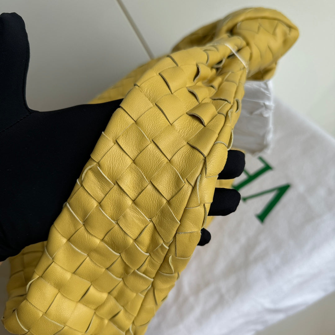 Bottega Veneta Jodie Small Yellow Lambskin Leather