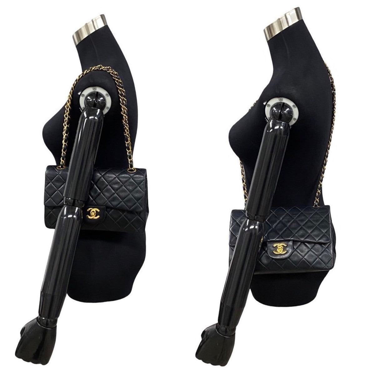 Chanel Lambskin Double Flap Shoulder Bag