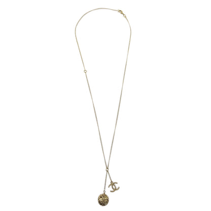 Chanel CC Chain Pendant Necklace Gold 06P