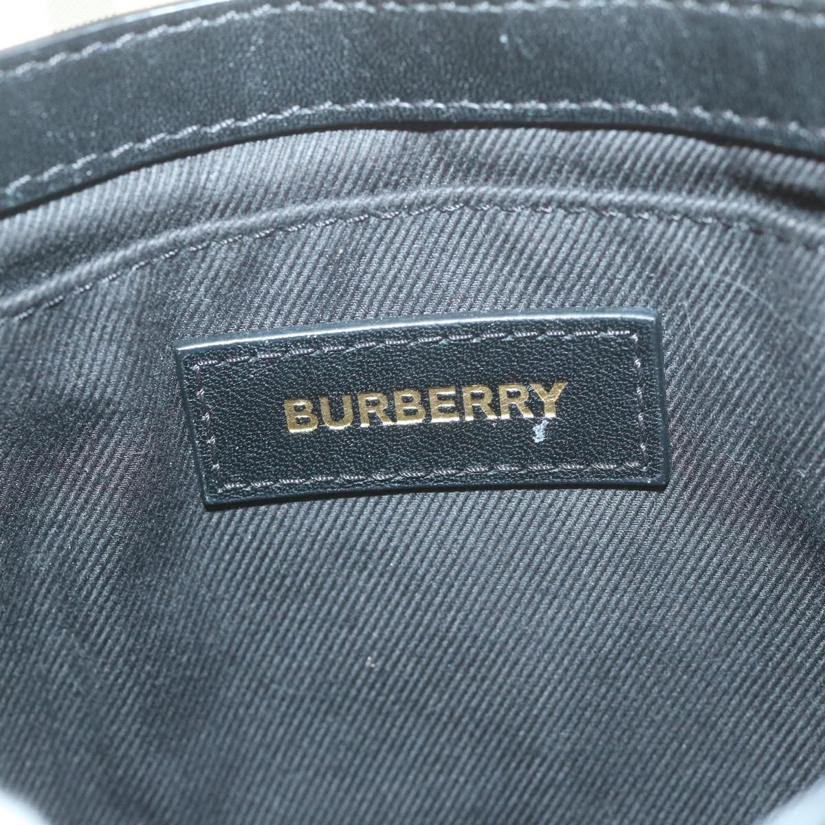 Burberry Nova Check Shoulder Bag Nylon Beige Auth 63139A