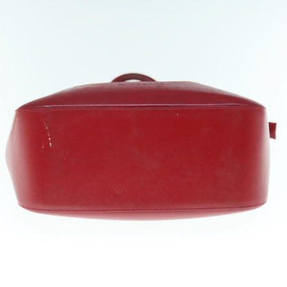 Burberry Nova Check Hand Bag Nylon Leather Beige Red Auth 63499