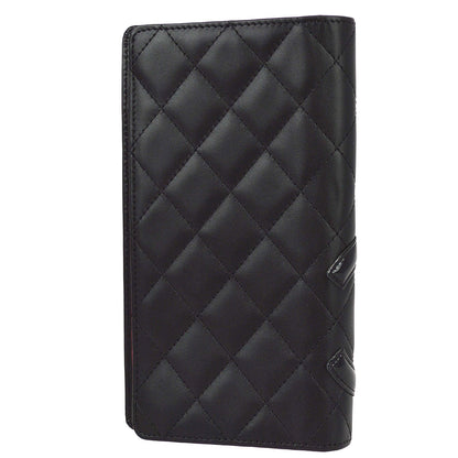 Chanel Black Calfskin Cambon Ligne Long Wallet