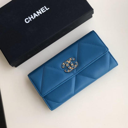 Chanel 19 Quilted Flap Wallet