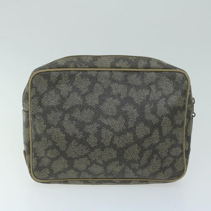BurberrySs Saint Laurent Clutch Bag PVC Leather 3Set Black Beige Auth 63887