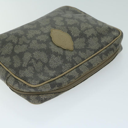 BurberrySs Saint Laurent Clutch Bag PVC Leather 3Set Black Beige Auth 63887