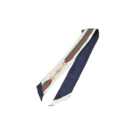 Gucci Web Horsebit Print Silk Neck Bow 6425 141704582