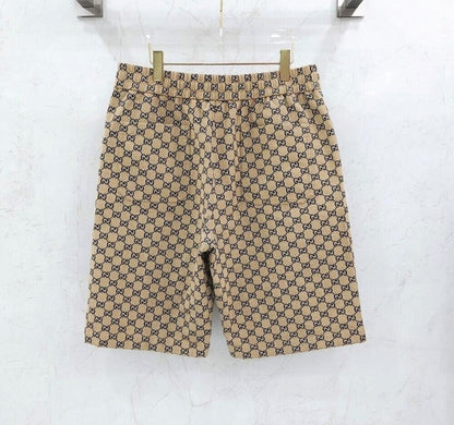 Gucci Supreme GG Cotton Blend Drawstring Shorts 12345 142807171