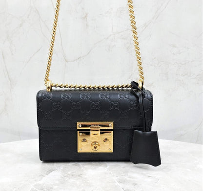Gucci Black Padlock Small GG Chain Shoulder Bag 409487 142809806