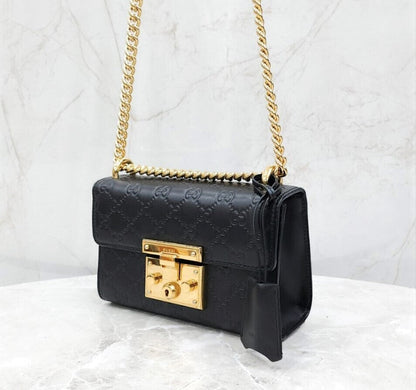 Gucci Black Padlock Small GG Chain Shoulder Bag 409487 142809806