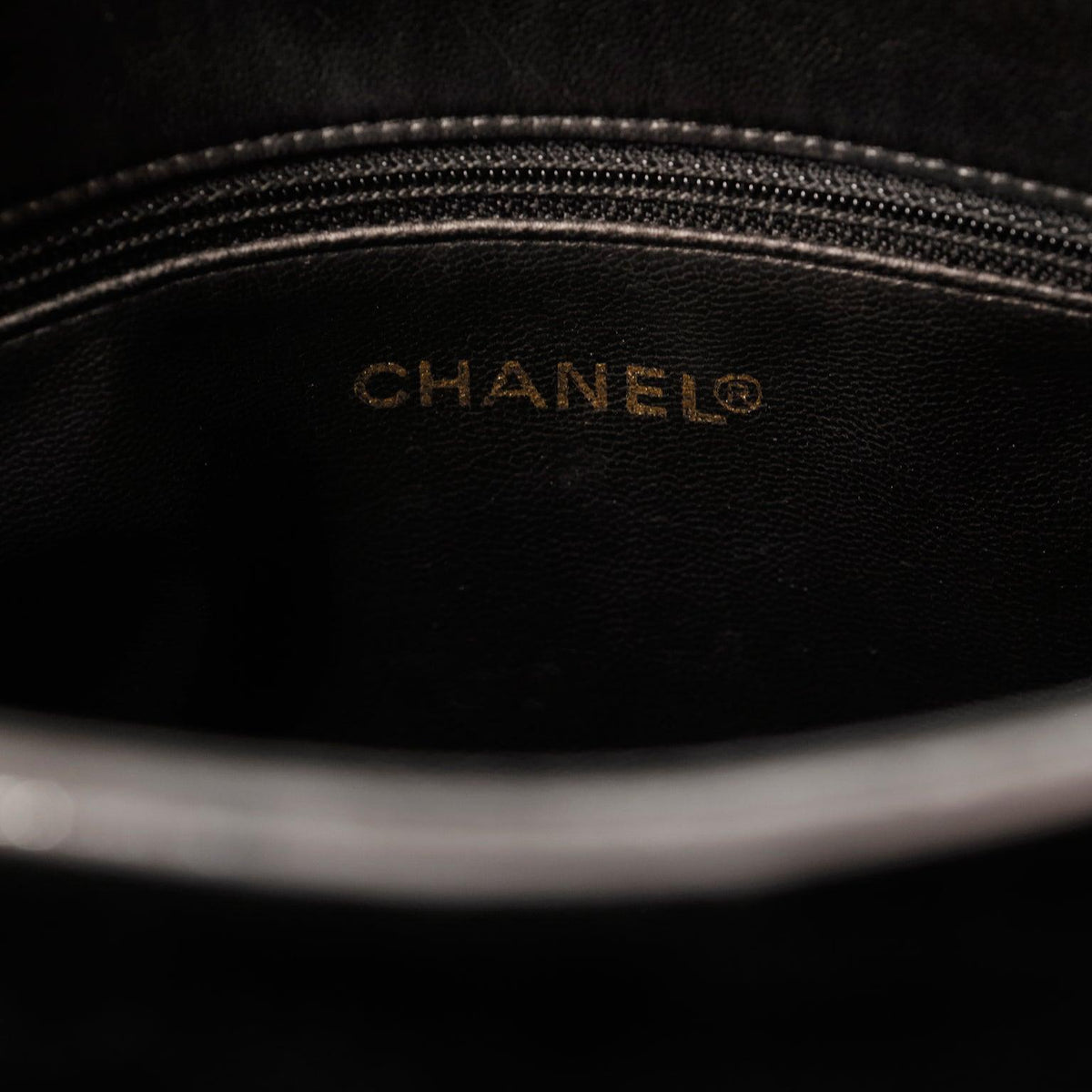 Chanel Black Velvet CC Vintage Tote