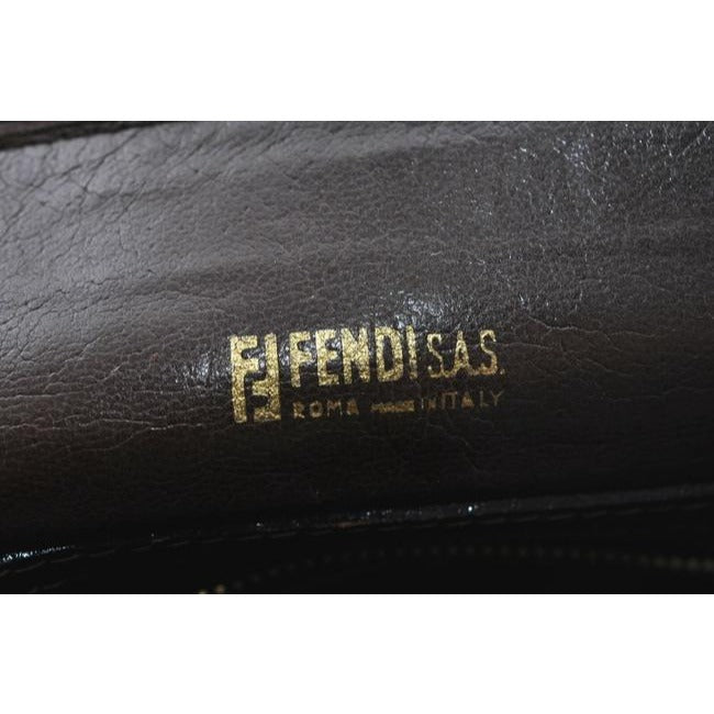 Fendi Top Handle Tobacco Zucca Print Canvas And Leather Satchel