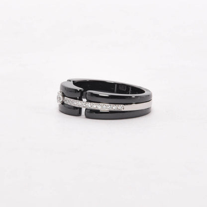 Chanel Black Ceramic, White Gold & Diamond Ultra Ring