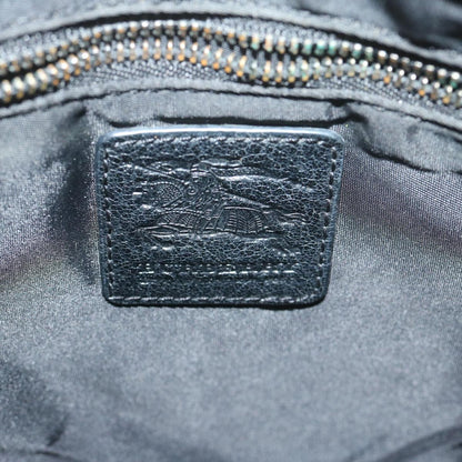 Burberry Nova Check Shoulder Bag Nylon Black Auth 64656