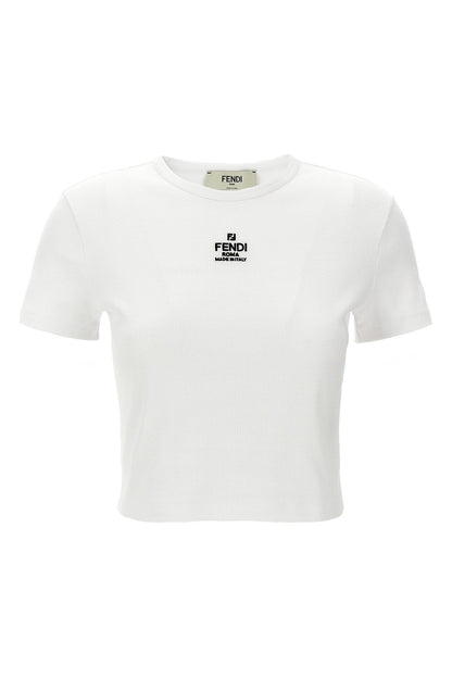 Fendi Women 'Fendi' Cropped T-Shirt