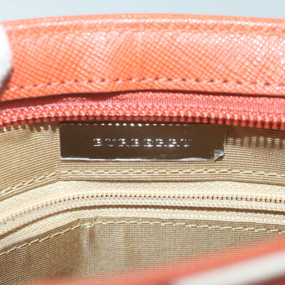 Burberry Nova Check Shoulder Bag Nylon Leather Beige Auth 64942