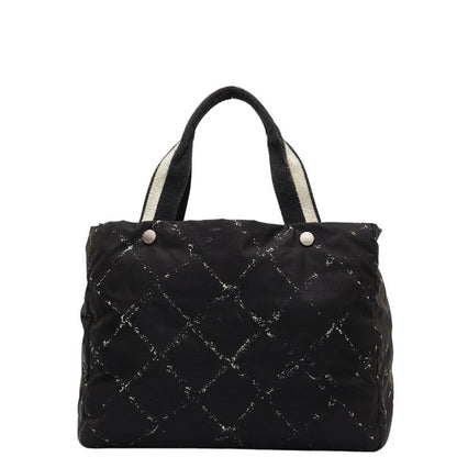Chanel  Travel Line Handbag Tote Bag Black Nylon Canvas  Chanel
