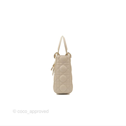 Christian Dior My ABCDior Lady Dior Beige Matte Lambskin Gold Hardware