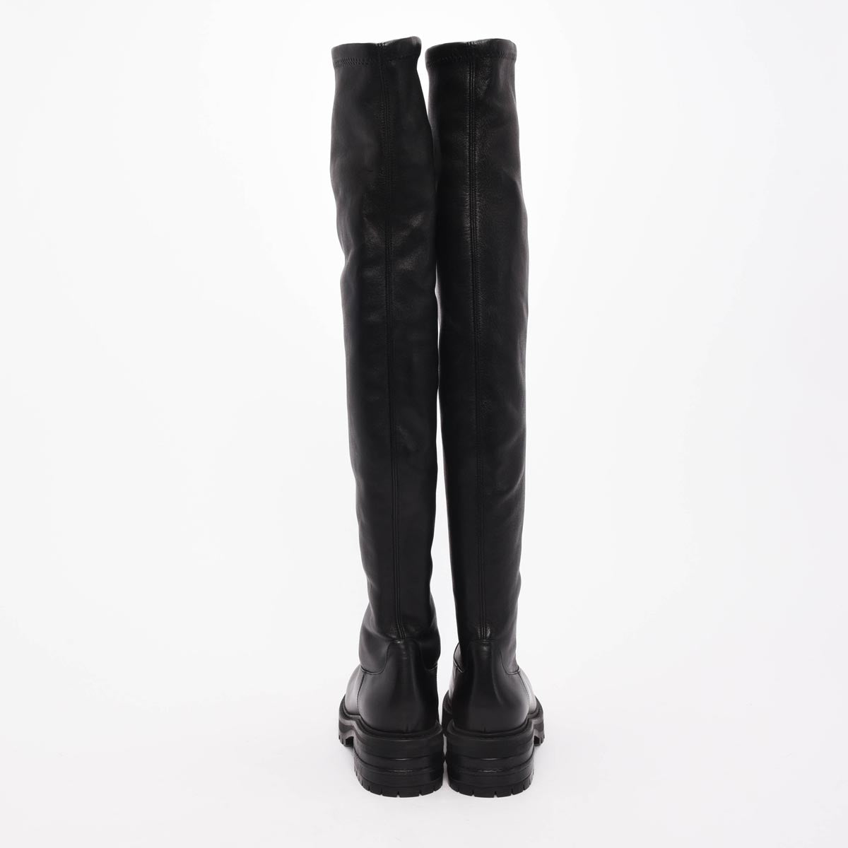Dior Black Stretch Lambskin D-Fight Over-the-Knee Boots 37.5