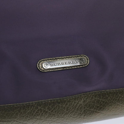 Burberry Tote Bag Nylon Purple Auth 65716