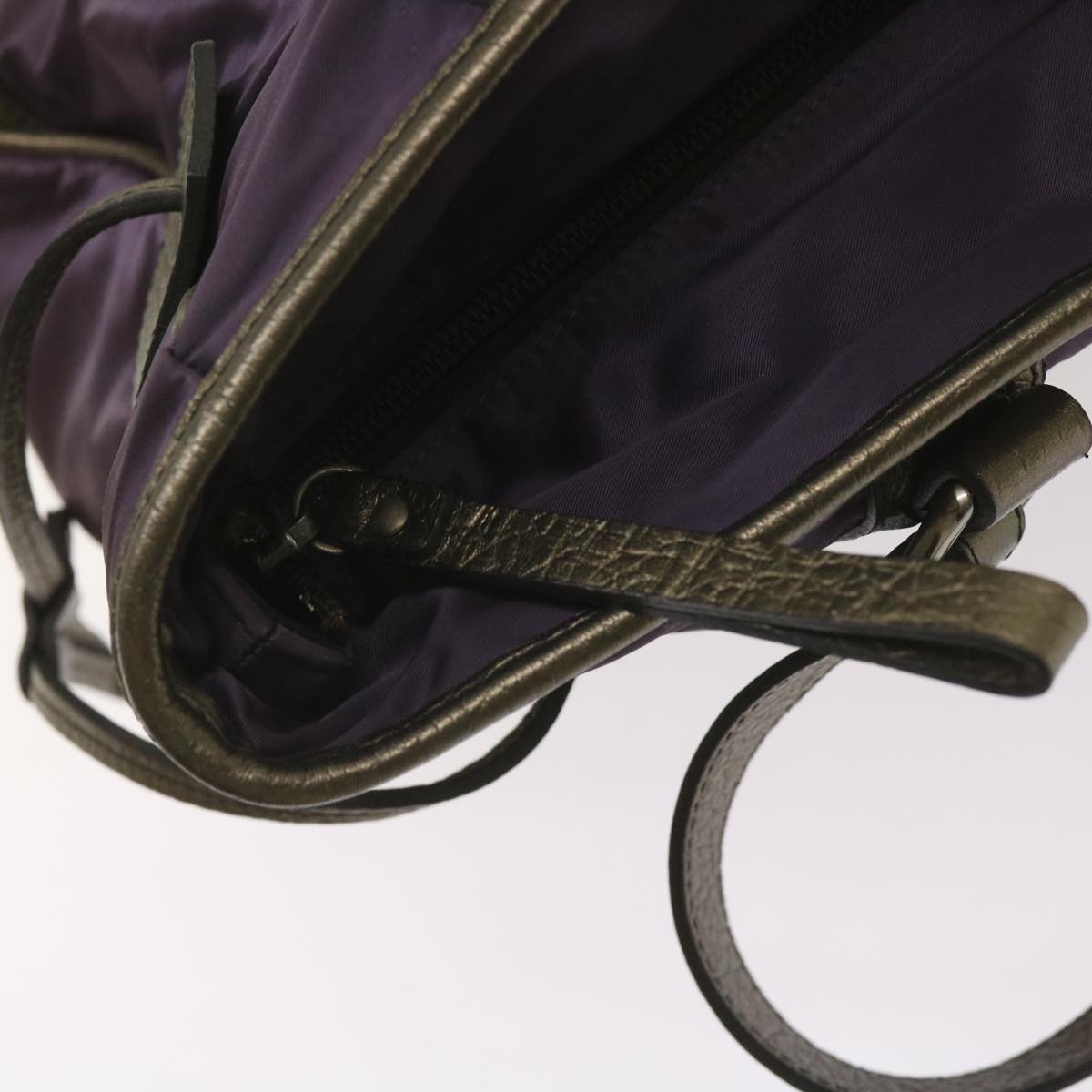 Burberry Tote Bag Nylon Purple Auth 65716