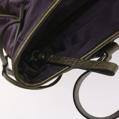 Burberry Tote Bag Nylon Purple Auth 65716
