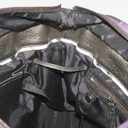 Burberry Tote Bag Nylon Purple Auth 65716