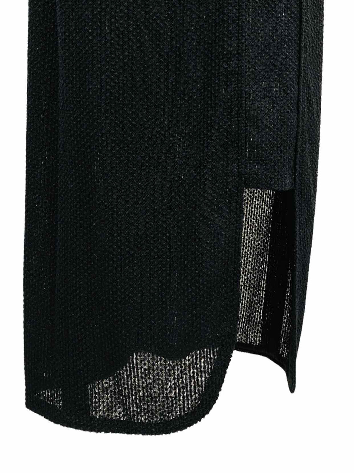 CHANEL Black Textured Size US 4 Long Dress