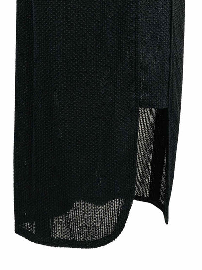 CHANEL Black Textured Size US 4 Long Dress