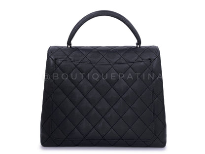 Chanel Vintage Black Caviar Kelly Flap Bag SHW