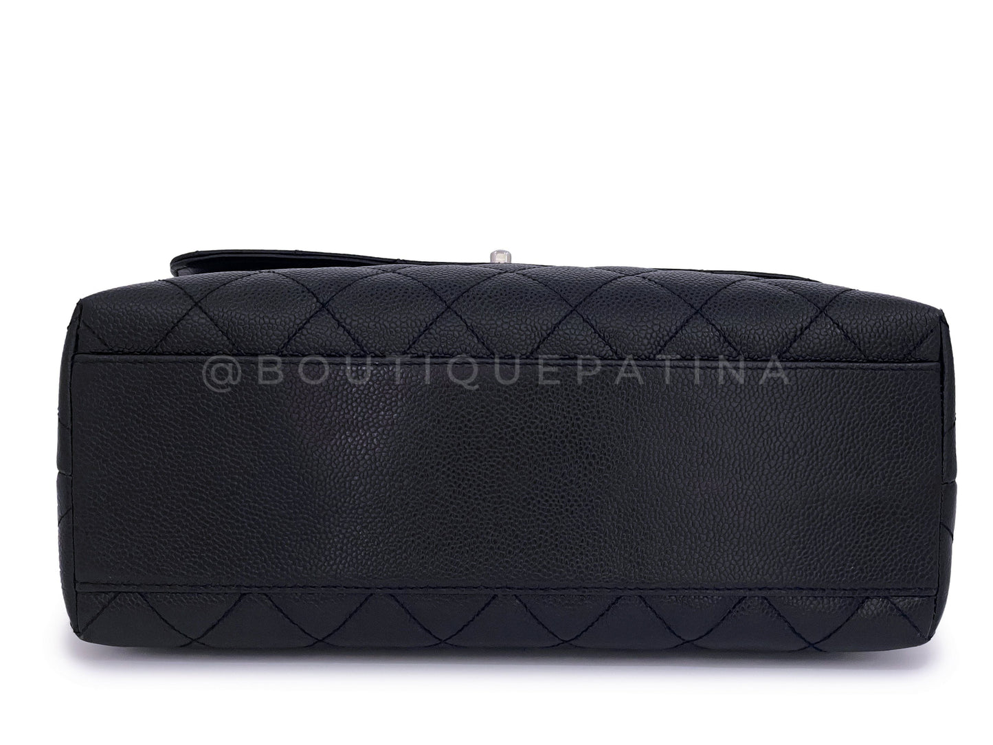 Chanel Vintage Black Caviar Kelly Flap Bag SHW